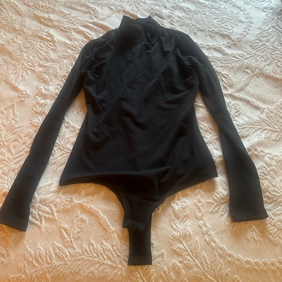 Spanx suit yourself turtleneck bodysuit worn once size small black - Picture 1 of 5